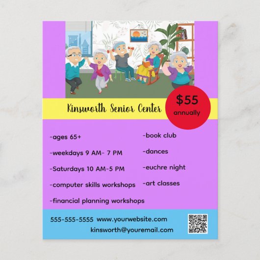 Editable Senior Center Flyer (Vorne)