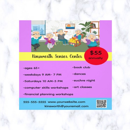Editable Senior Center Flyer