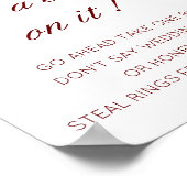 Editable Setzen Sie einen Ring auf das Brautparty  Poster (Ecke)