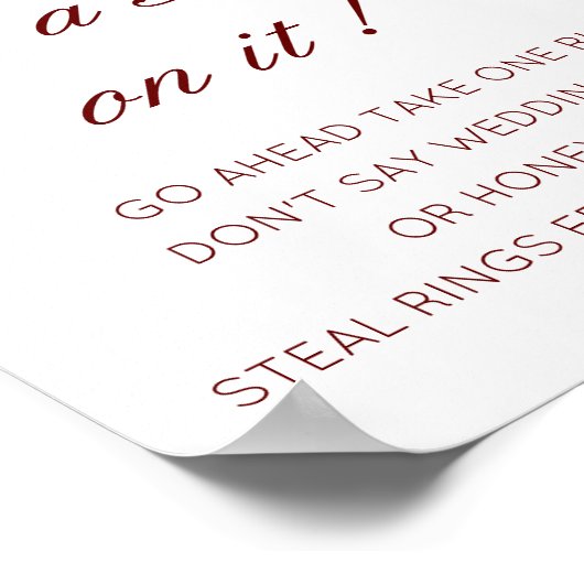 Editable Setzen Sie einen Ring auf das Brautparty  Poster (Ecke)