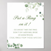 Editable Setzen Sie einen Ring auf das Brautparty  Poster (Vorne)