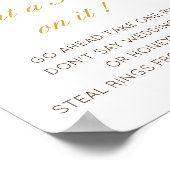 Editable Setzen Sie einen Ring auf das Brautparty Poster (Ecke)