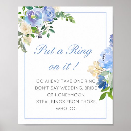 Editable Setzen Sie einen Ring auf das Brautparty Poster (Vorne)