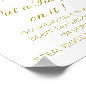 Editable Setzen Sie einen Ring auf das Brautparty  Poster (Ecke)