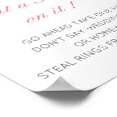 Editable Setzen Sie einen Ring auf das Brautparty  Poster (Ecke)