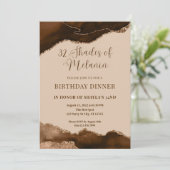 Editable Shades Melanin Birthday Dinner Einladung (Stehend Vorderseite)