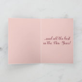 Editable Shades of Pink Christmas Ornament Karte (Innenseite)