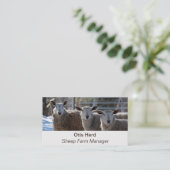Editable Sheep Bauer Buttons Visitenkarte (Stehend Vorderseite)