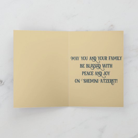 Editable Shemini Atzeret Karte (Innenseite)