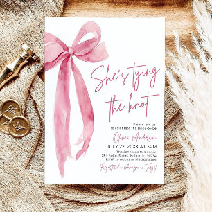 Editable Sie bindet das Knot-Brautparty Invita Einladung