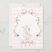 Editable Silly Goose Baby Shower Pink Bow Einladung (Rückseite)