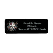 Editable Silver Christmas Star Return Address (Vorne)