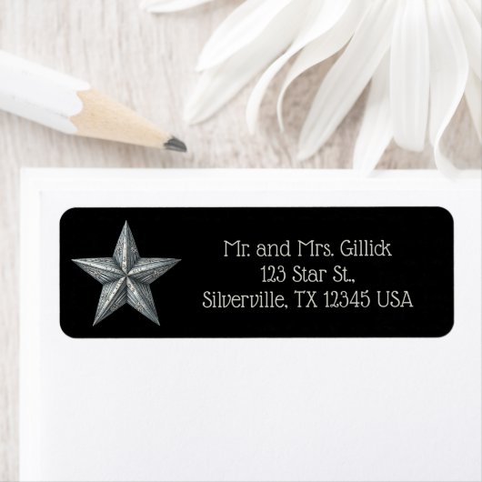 Editable Silver Star Return Address (Insitu)