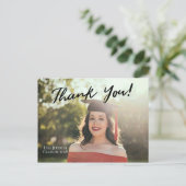 EDITABLE Simple Elegant Script Vielen Dank Postkarte (Stehend Vorderseite)