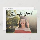 EDITABLE Simple Elegant Script Vielen Dank Postkarte (Vorne/Hinten)