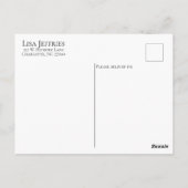 EDITABLE Simple Elegant Script Vielen Dank Postkarte (Rückseite)