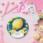 Editable Simple Lemon Birthday Pappteller (Party)