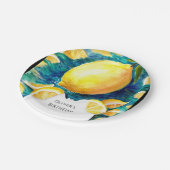 Editable Simple Lemon Birthday Pappteller (Schrägansicht)