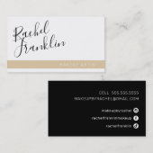 EDITABLE-Skriptname Moderner, schicker, schlichter Visitenkarte (Vorne/Hinten)