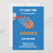 Editable Slam Dunk Sports Party laden ein Einladung (Vorderseite)