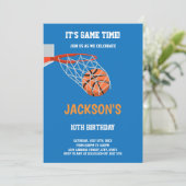 Editable Slam Dunk Sports Party laden ein Einladung (Stehend Vorderseite)