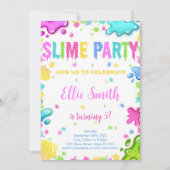 Editable Slime Birthday Einladung (Vorderseite)