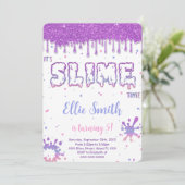 Editable Slime Einladung (Stehend Vorderseite)