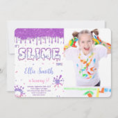Editable Slime Foto Einladung (Vorderseite)
