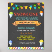 Editable Snowcone Fundraiser Flyer Poster (Vorne)
