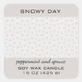 Editable Snowy Day Snowflake Pattern Product Quadratischer Aufkleber (Vorderseite)