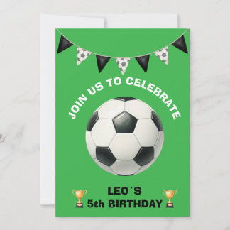 Editable Soccer Birthday Invitation – Boys Footbal Einladung