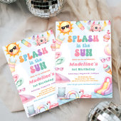 Editable Sommerpause bei der Sun Birthday Party Einladung