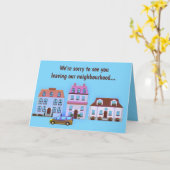 Editable Sorry zu sehen Sie Verlass Nachbarschaft Karte (Gelbe Blume)