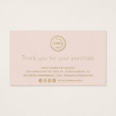 Editable Soy Candle Care Card mit LogoBlush (Rückseite)