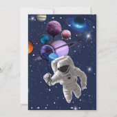 Editable Space Birthday Einladung (Rückseite)