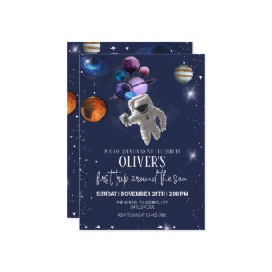 Editable Space Birthday Einladung