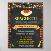 Editable Spaghetti fundraiser Flyer Poster (Vorne)