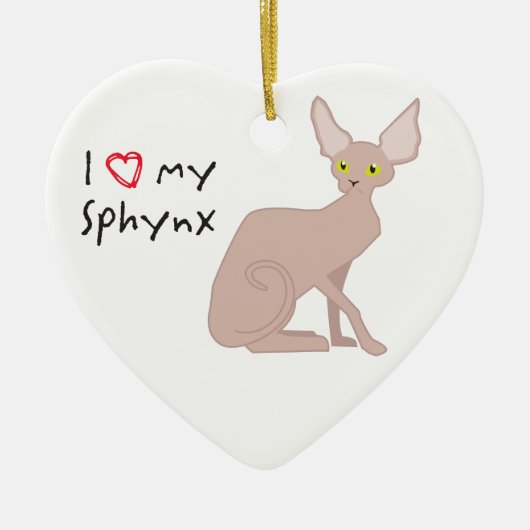 Editable Sphynx Weihnachtsschmuck (Vorne)