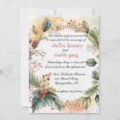 Editable Spring Wreath Wedding Einladung (Vorderseite)