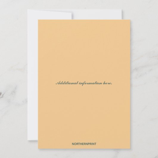 Editable Spring Wreath Wedding Einladung (Rückseite)