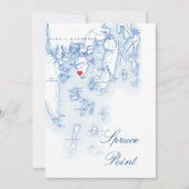 Editable Spruce Point Maine Wedding Table Cards Einladung (Vorderseite)