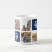 Editable Square Color Varsity Bester Vater je Foto Kaffeetasse (Mittel)