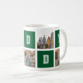 Editable Square Color Varsity Daddy Foto Collage Kaffeetasse (VorderseiteRechts)