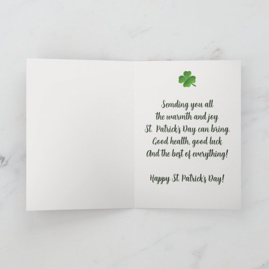 Editable St Patricks Day Gruß Karte (Innenseite)
