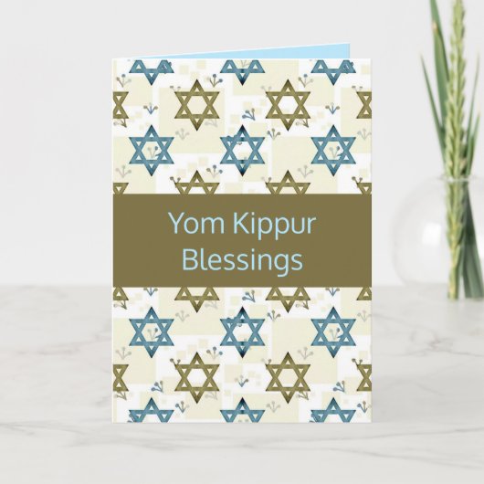 Editable Star der David Jom Kippur-Segmentkarte Karte (Vorderseite)