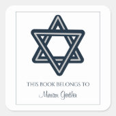 Editable Star von David Quadratischer Aufkleber (Vorderseite)