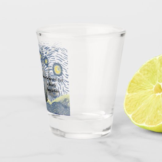 Editable Starry Night Glass Schnapsglas (Rechts)