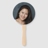 Editable Streifen und Background Color Sporty Foto Fächer (Rückseite)