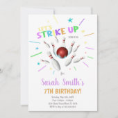 Editable Strike Party Einladung für Jungen oder Mä (Vorderseite)