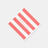 Editable Stripes Color Anchor Nautical Wedding Serviette (Ecke)